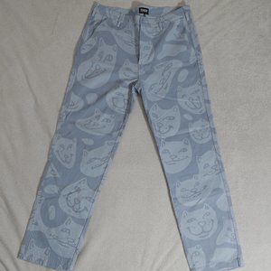 *SOLD* RIPNDIP Many Faces Cotton Twill Pants Slate (34)